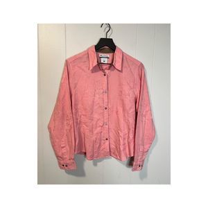 NWOT Columbia Snap Button Front Pink Floral Shirt Women’s Large